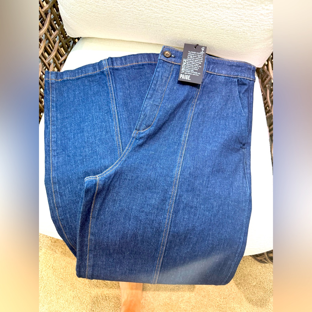 Paige Classic Indigo Denim Wide Leg Pants Paige Classic Indigo Denim Wide Leg Pants